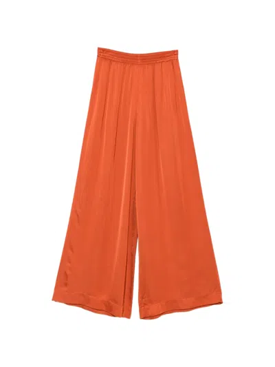 Vicolo Elasticated-waistband Wide-leg Palazzo Pants In Orange