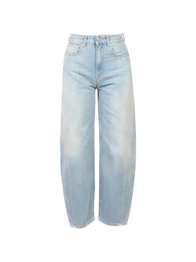 Vicolo Faded Wide-leg Jeans In Blue