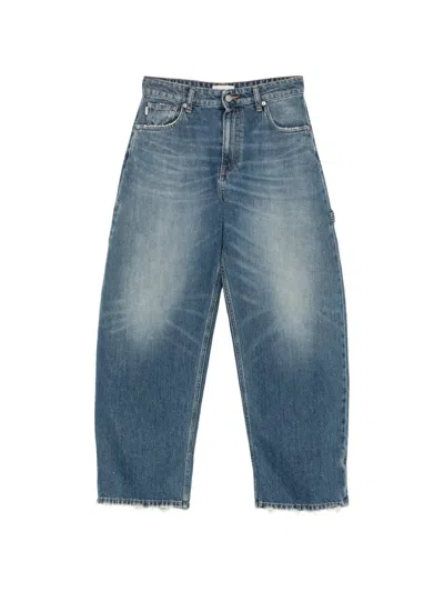 Vicolo Faded-effect Tapered Jeans In Blue