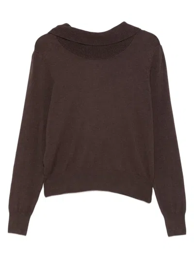 Vicolo Fine-knit Skirt (set Of Two) In Brown