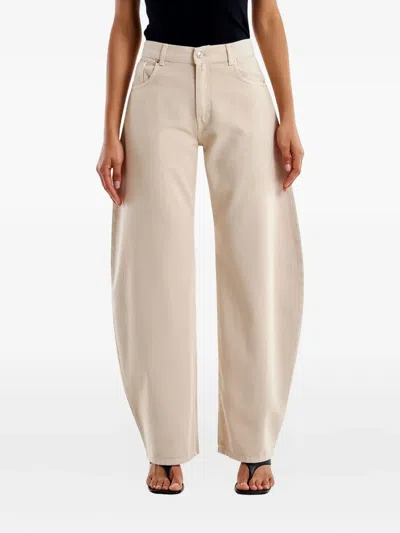 Vicolo Five-pocket Design Jeans In Neutral