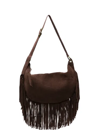 Vicolo Fringe Shoulder Bag In Brown