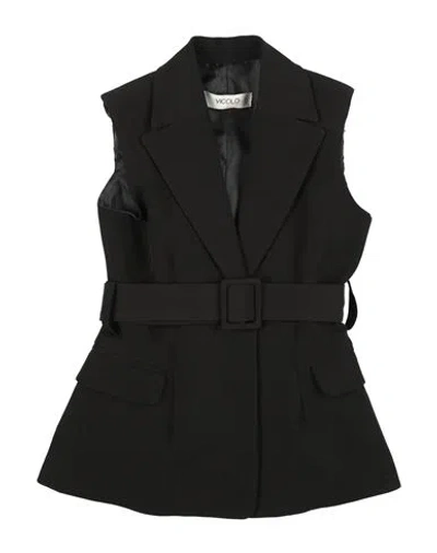 Vicolo Babies'  Girl Toddler Girl Blazer Black Size 4 Pes, Elastane In Multi