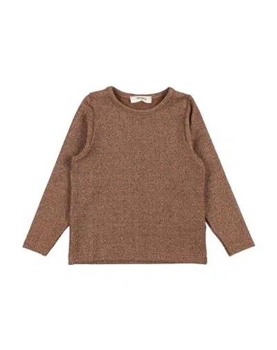 Vicolo Babies'  Girl Toddler Girl Sweater Brown Size 6 Viscose, Polyester, Polyamide, Elastic Fibres
