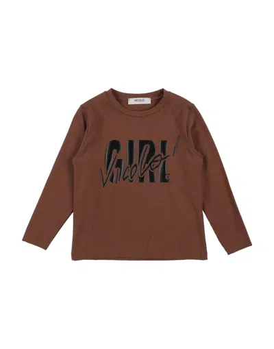 Vicolo Babies'  T-shirts In Brown