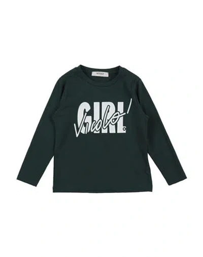 Vicolo Babies'  Girl Toddler Girl T-shirt Dark Green Size 6 Cotton, Elastane