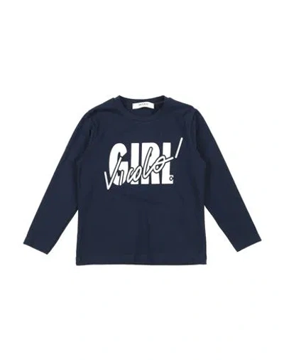 Vicolo Babies'  Girl Toddler Girl T-shirt Midnight Blue Size 6 Cotton, Elastane