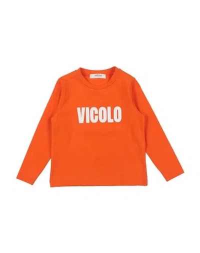 Vicolo Babies'  Girl Toddler Girl T-shirt Orange Size 6 Cotton, Elastane