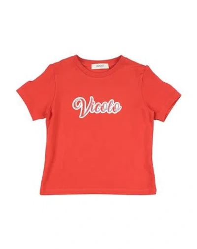 Vicolo Babies'  Girl Toddler Girl T-shirt Orange Size 6 Cotton, Elastane
