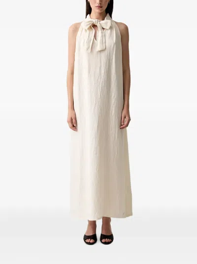 Vicolo Halterneck Maxi Dress In White