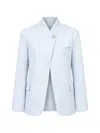 Vicolo High-neck Single-button Jacket In Blue