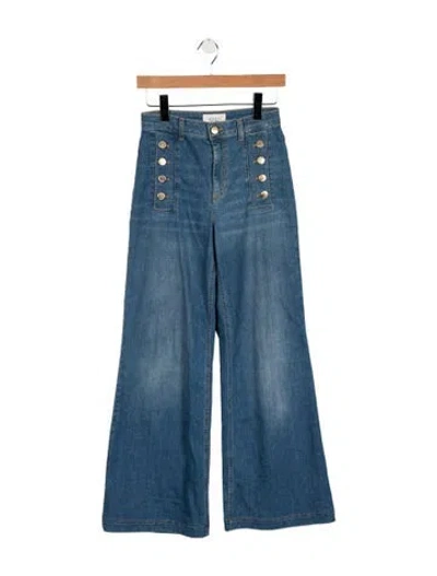 Pre-owned Vicolo High-rise Flared Jeans In Blue