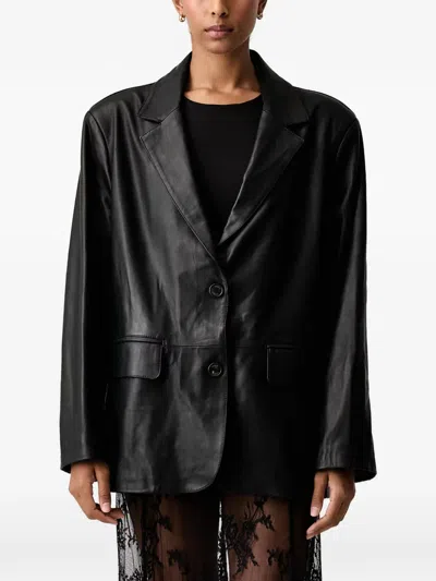 Vicolo Leather Jacket In Black