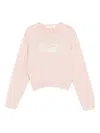 Vicolo Logo-detail Crew-neck Sweater In Pink