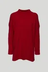 Vicolo Maglione Rosso Con Collo A Lupetto In Rosso