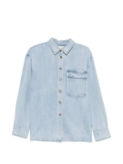Vicolo Melina Long-sleeve Denim Shirt In Blue