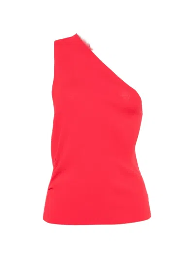 Vicolo One-shoulder Backless Top In Red