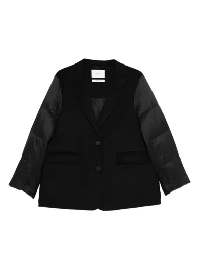 Vicolo Padded-sleeve Blazer In Black