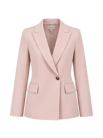 Vicolo Peak-lapel Single-breasted Blazer In Pink