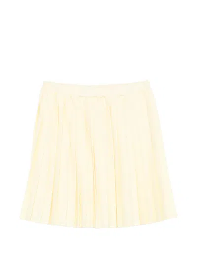 Vicolo Pleated Mini Skirt In Yellow