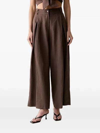 Vicolo Pleated Wide-leg Trousers In Multi
