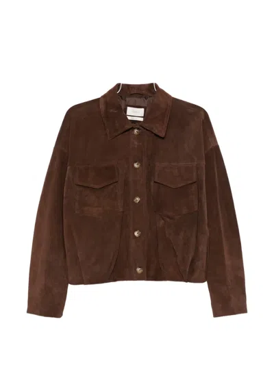 Vicolo Pocket Button Jacket In Animal Print