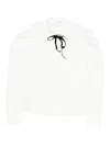 Vicolo Puff-sleeve Bow-detail Blouse In White
