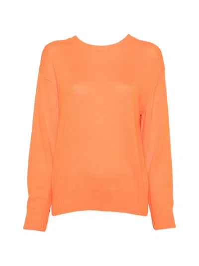 Vicolo Ribbed-trims Sweater In Orange