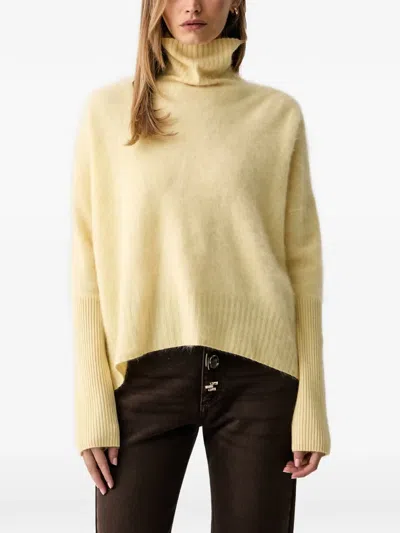 Vicolo Roll-neck Drop-shoulder Sweater In Nude