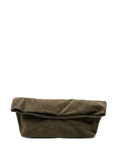 Vicolo Roll-top Clutch Bag In Green