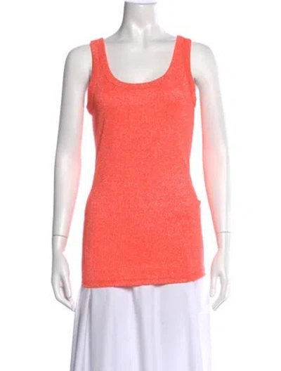 Pre-owned Vicolo Scoop Neck Sleeveless Top W/ Tags In Orange