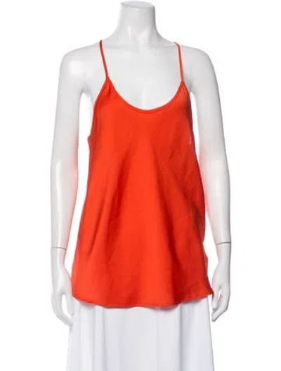Pre-owned Vicolo Scoop Neck Sleeveless Top W/ Tags In Orange