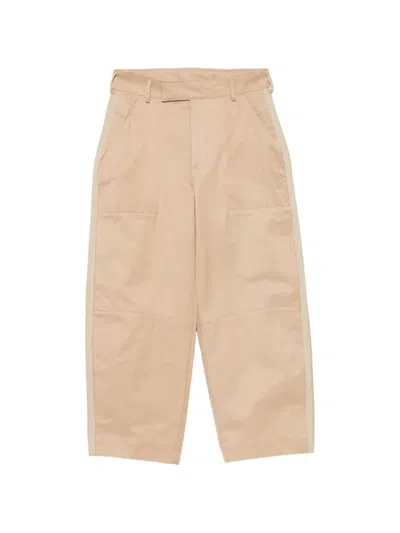 Vicolo Side-stripe Wide-leg Trousers In Neutral