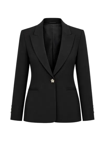 Vicolo Single-breasted Peak-lapel Blazer In Black