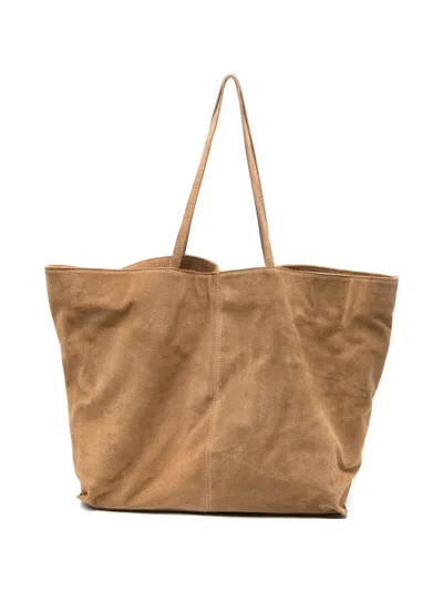 Vicolo Suede Shoulder Bag In Brown