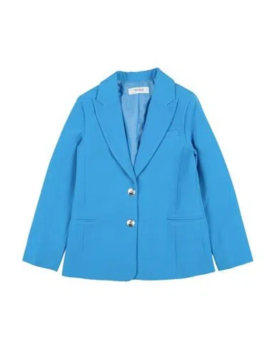 Vicolo Babies'  Toddler Girl Blazer Azure Size 6 Polyester, Elastane In Blue