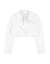 VICOLO VICOLO TODDLER GIRL BLAZER CREAM SIZE 6 POLYESTER, ELASTANE