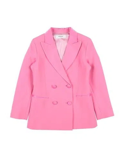 Vicolo Babies'  Toddler Girl Blazer Fuchsia Size 6 Polyester, Elastane In Pink