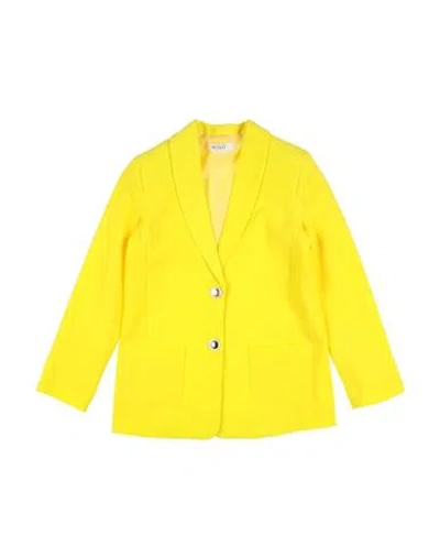 Vicolo Babies'  Toddler Girl Blazer Yellow Size 6 Polyester, Elastane