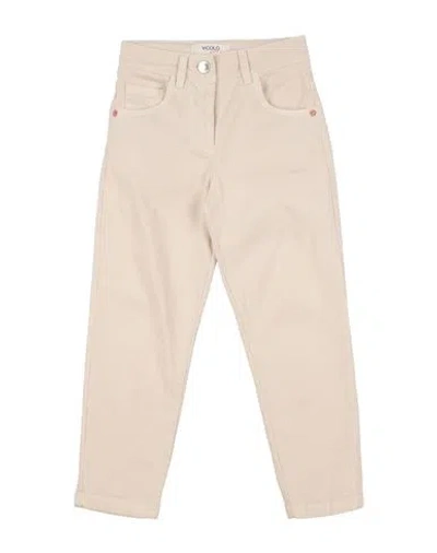 Vicolo Babies'  Toddler Girl Pants Beige Size 6 Cotton, Elastane