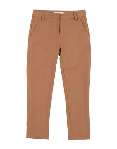 Vicolo Babies'  Toddler Girl Pants Camel Size 6 Polyester, Cotton, Elastane In Beige