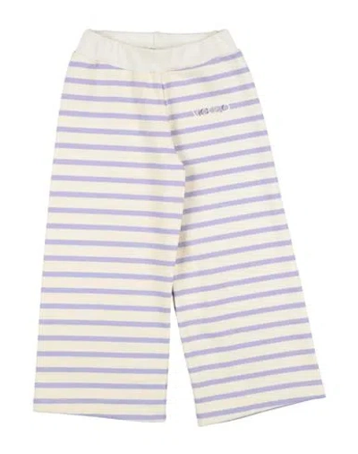 Vicolo Babies'  Toddler Girl Pants Cream Size 4 Cotton, Polyester In White