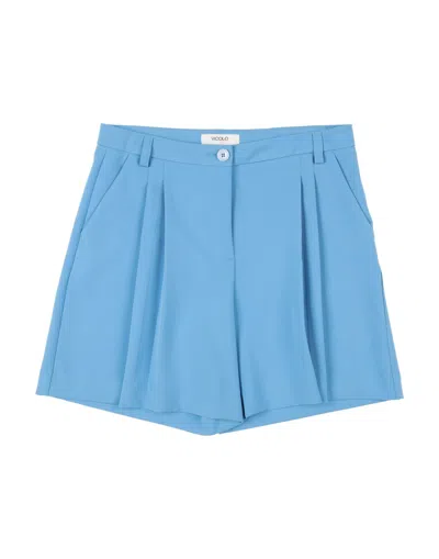 Vicolo Babies'  Toddler Girl Shorts & Bermuda Shorts Azure Size 4 Polyester, Elastane In Blue