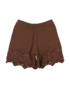 Vicolo Toddler Girl Shorts & Bermuda Shorts Brown Size 6 Cotton, Acrylic In Brown