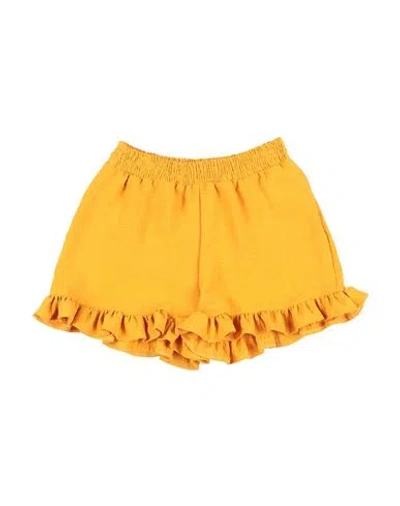 Vicolo Babies'  Toddler Girl Shorts & Bermuda Shorts Marigold Size 6 Polyester In Yellow