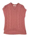 Vicolo Toddler Girl Sweater Antique Rose Size 6 Acetate, Wool In Pink