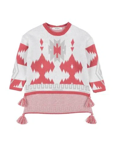 Vicolo Babies'  Toddler Girl Sweater Coral Size 6 Acrylic In Red
