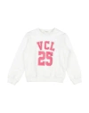 Vicolo Babies'  Toddler Girl Sweatshirt Cream Size 6 Cotton, Elastane In White