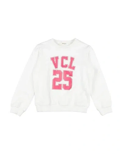 Vicolo Babies'  Toddler Girl Sweatshirt Cream Size 6 Cotton, Elastane In White