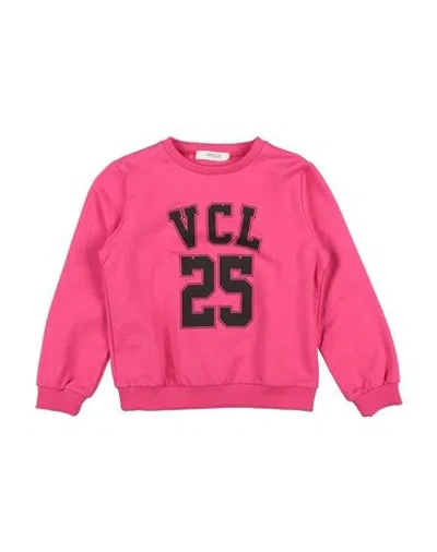 Vicolo Babies'  Toddler Girl Sweatshirt Fuchsia Size 6 Cotton, Elastane In Pink